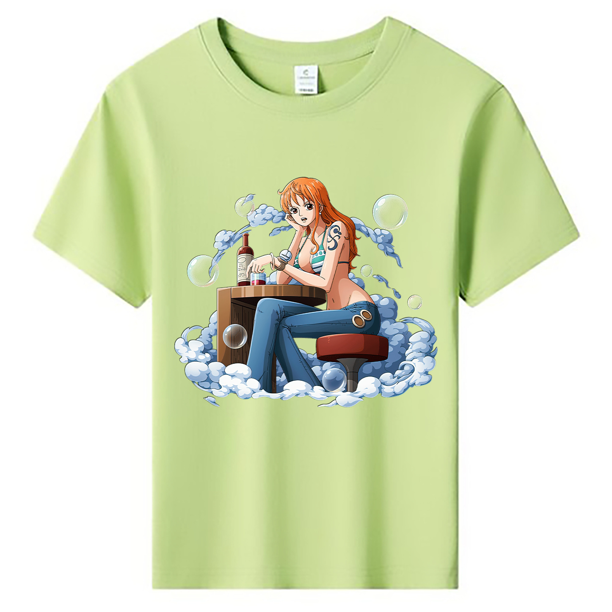 （画像用） ワンピース ナミ ONE PIECE Nami 綿100％キッズTシャツ（フロントプリント）